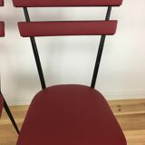 Paire de chaises années 50 métal et simili-cuir
