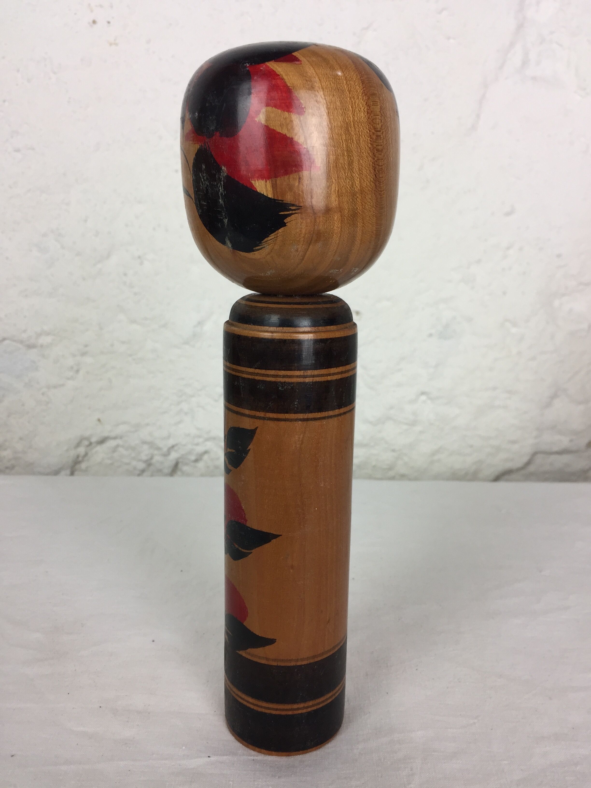 Japanese Kokeshi hand-painted doll from the 1960s