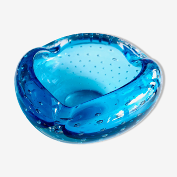 Ashtray or empty Italian vintage glass pocket from Murano bullicante, 1970