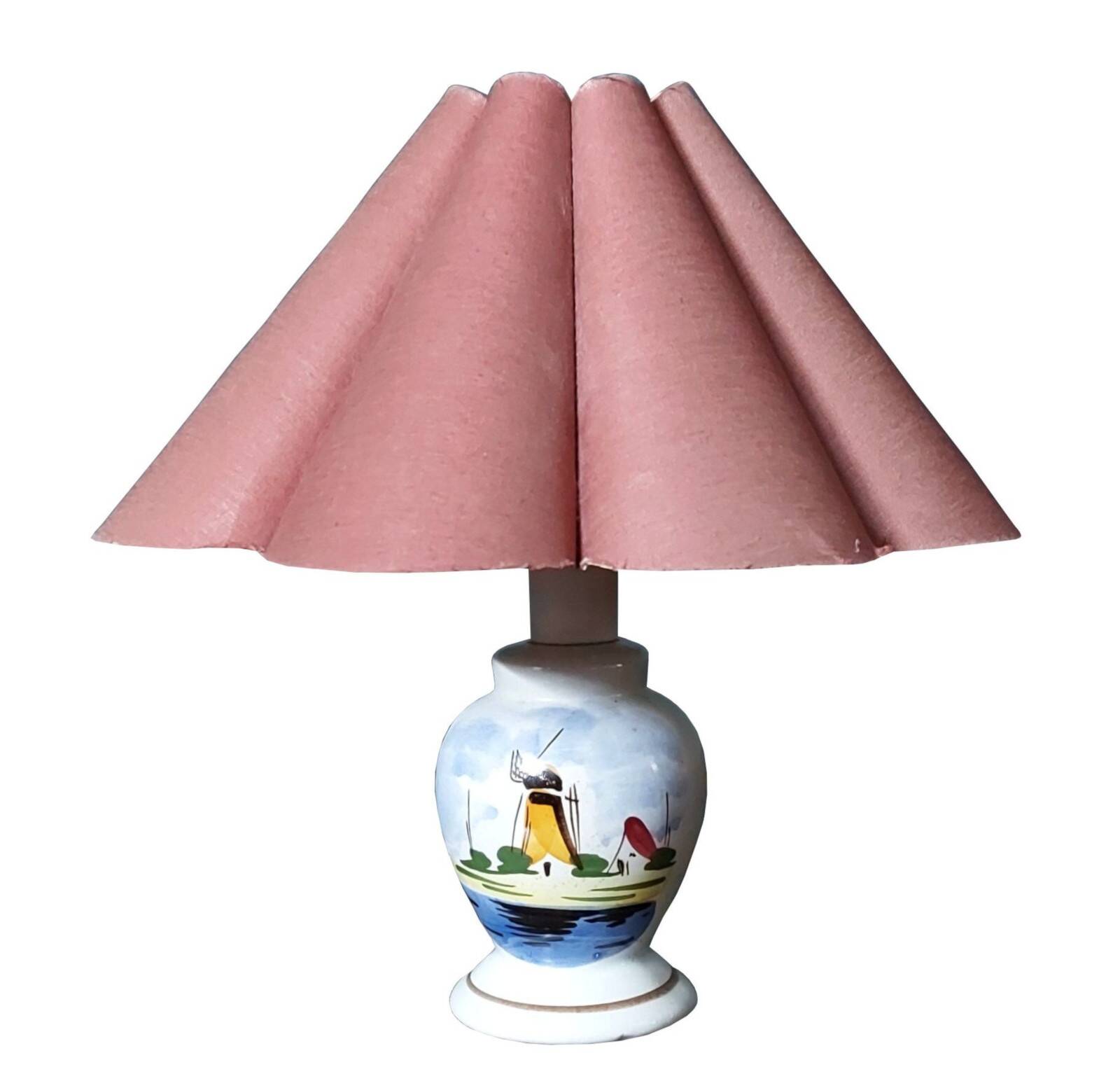 Lampe delf en porcelaine