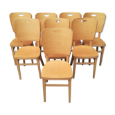 8 chairs bistro has high back 70 years