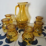 Service a orangeade verre ambré