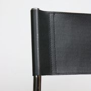 Vintage black leather bauhaus chair, italy