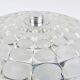 Peill & Putzer Large Round Op Art Glass Sconce, Wall Lamp, Flush Mount, Germany, 1970s