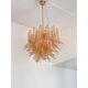 Contemporary Clear and Gold “Petali-Selle” Murano Glass Chandelier in Mazze