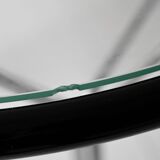 Vintage glass and steel coffee table