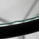 Table basse vintage en verre et acier