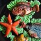 Assiette decor poissons vallauris annees 60