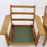 1960s Hans J. Wegner Pair of GE 290 Armchairs in Oak for Getama, Denmark
