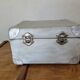 Antique metal suitcase