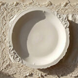 Large serving dish in fine white Limoges porcelain, vintage/antique.