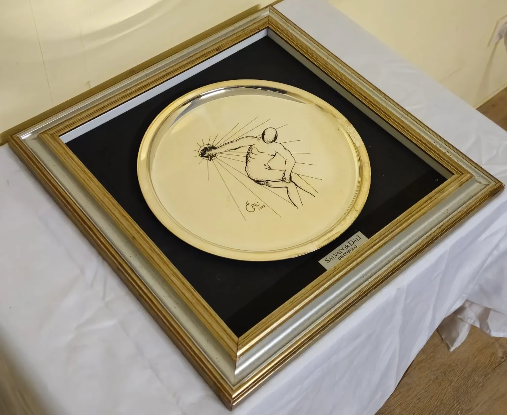 Silver-plated plate – Screen printing – Numbered edition 816/1500