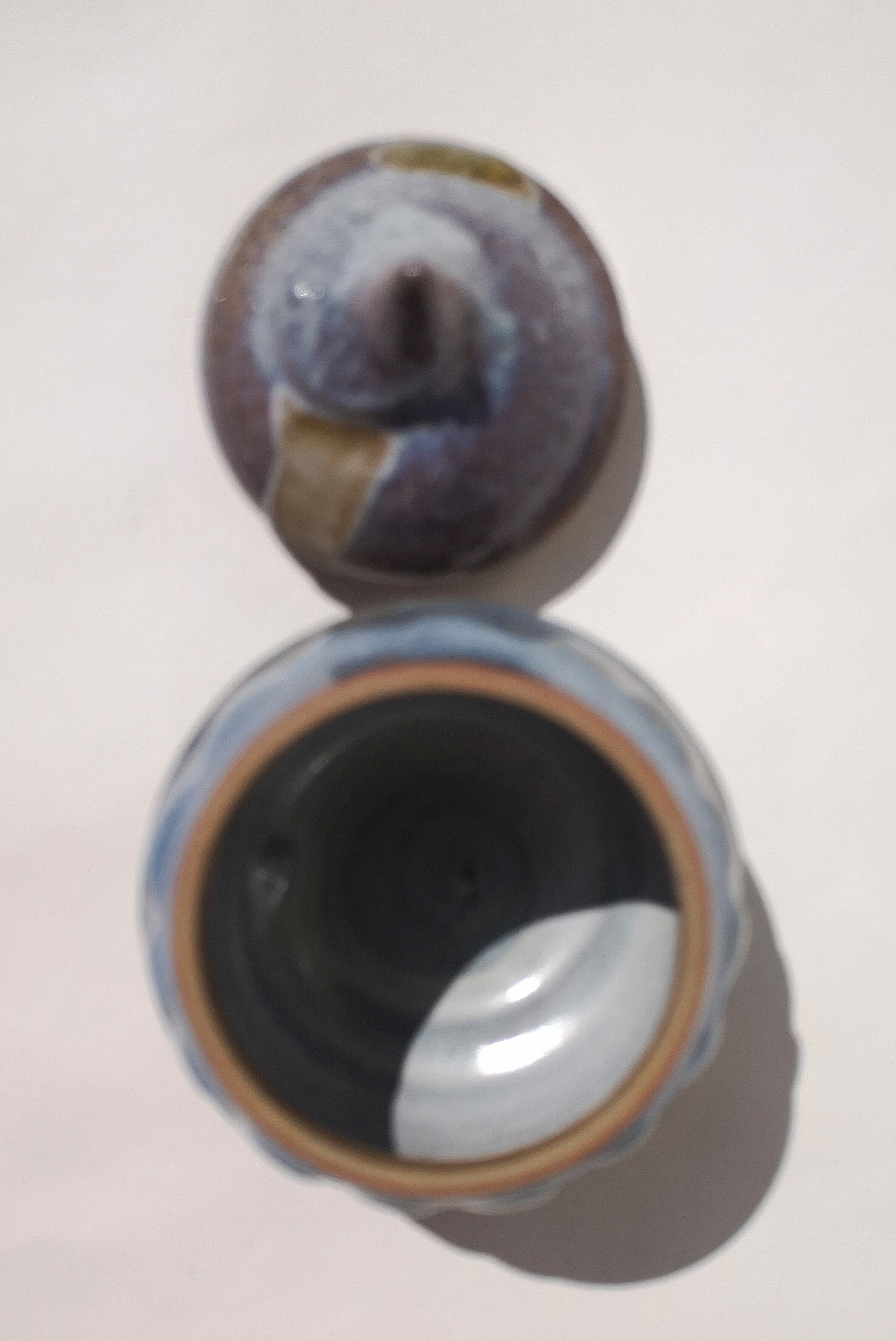 Glazed stoneware pot