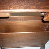 Magazine rack with ashtrays, wooden end table