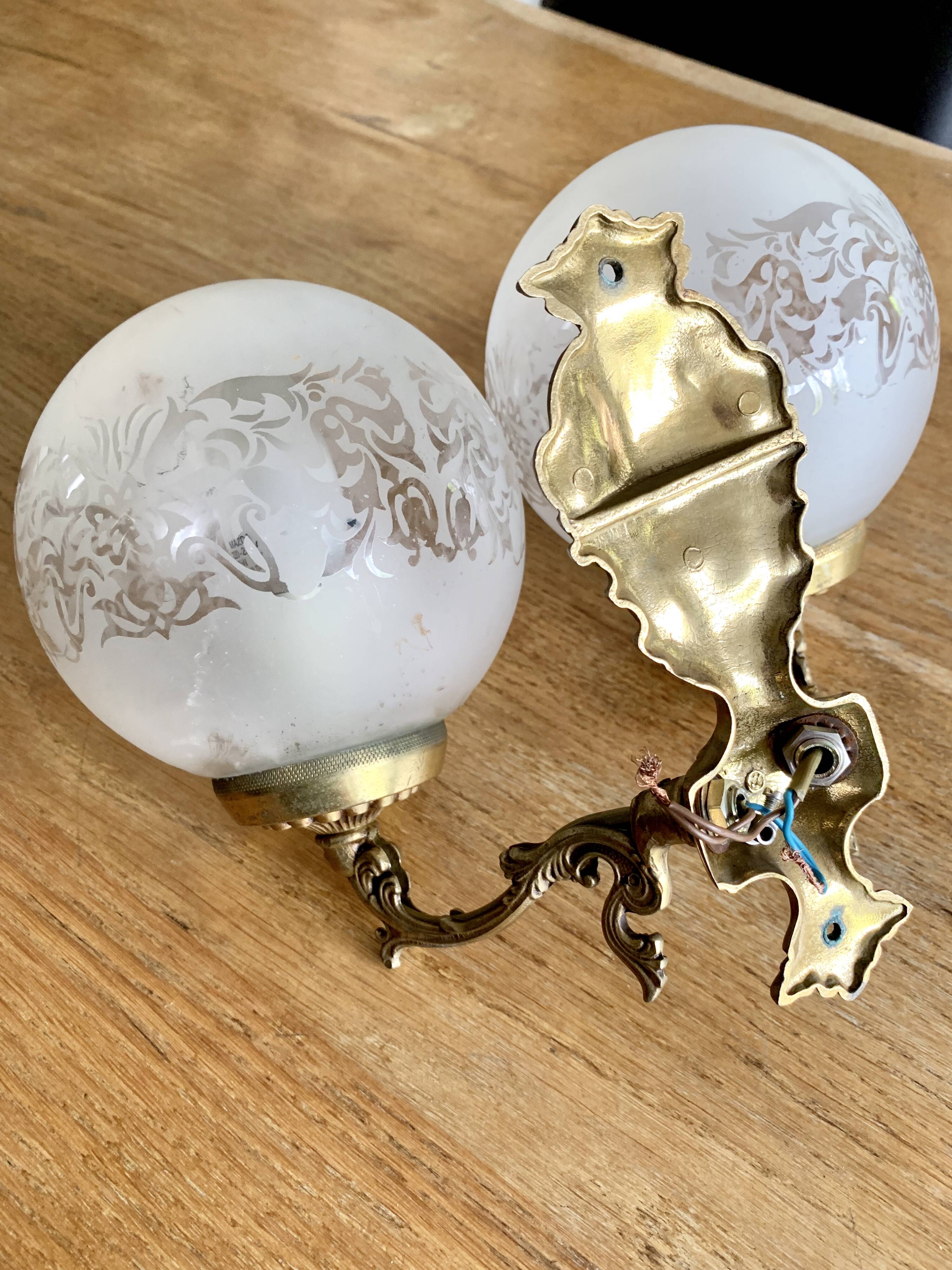 Glass globe Wall lamp