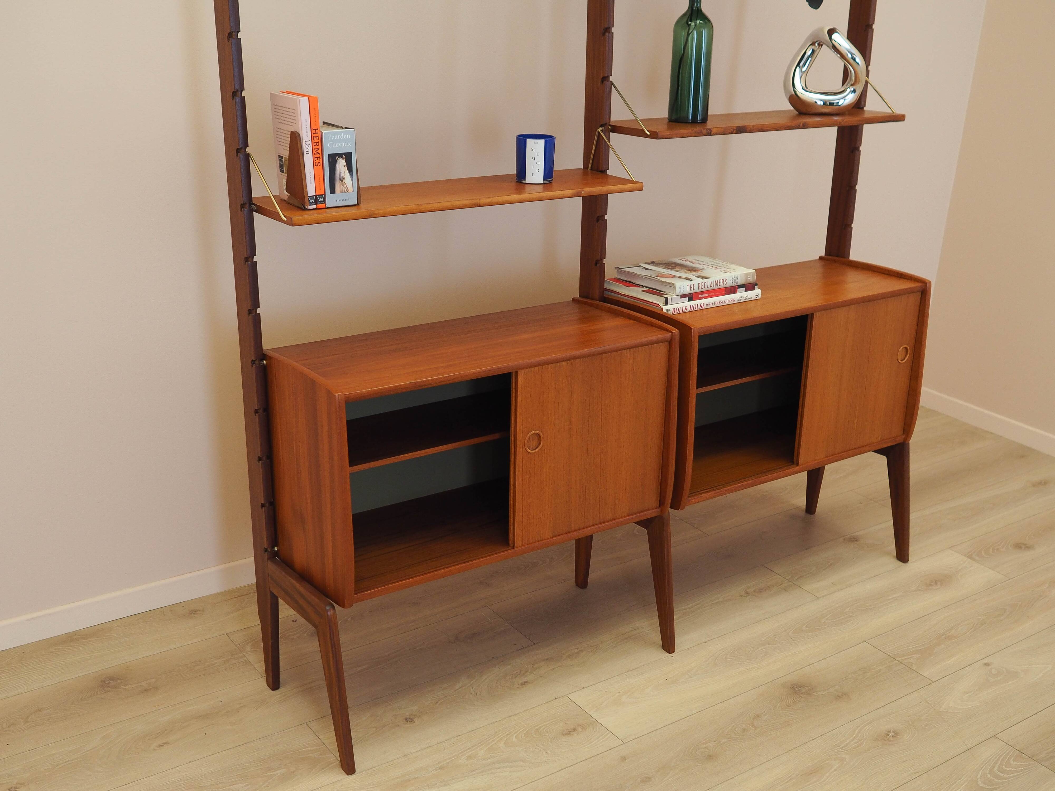 Teak modular shelving unit, Norwegian design, 1960s, manufactured by Blindh