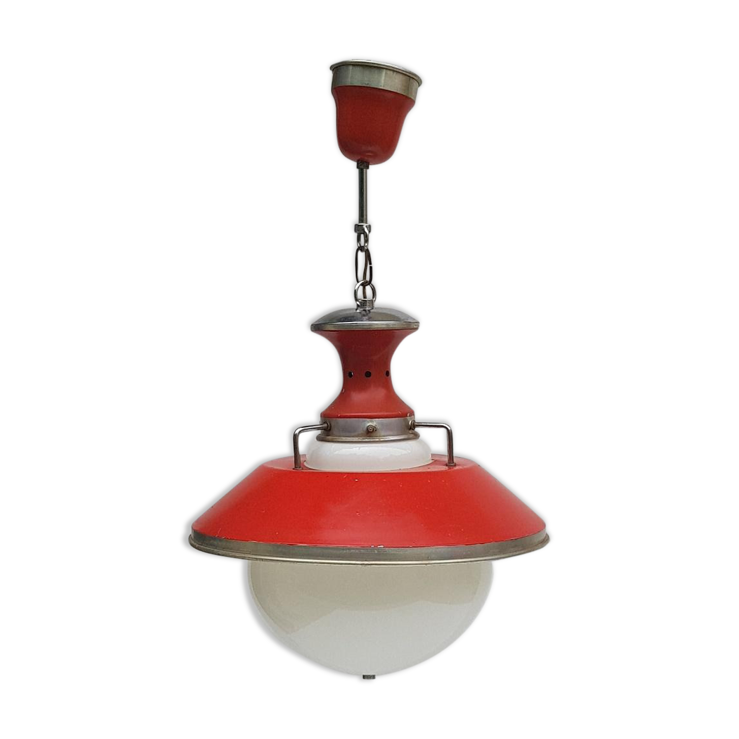 Metal and glass chandelier style boat