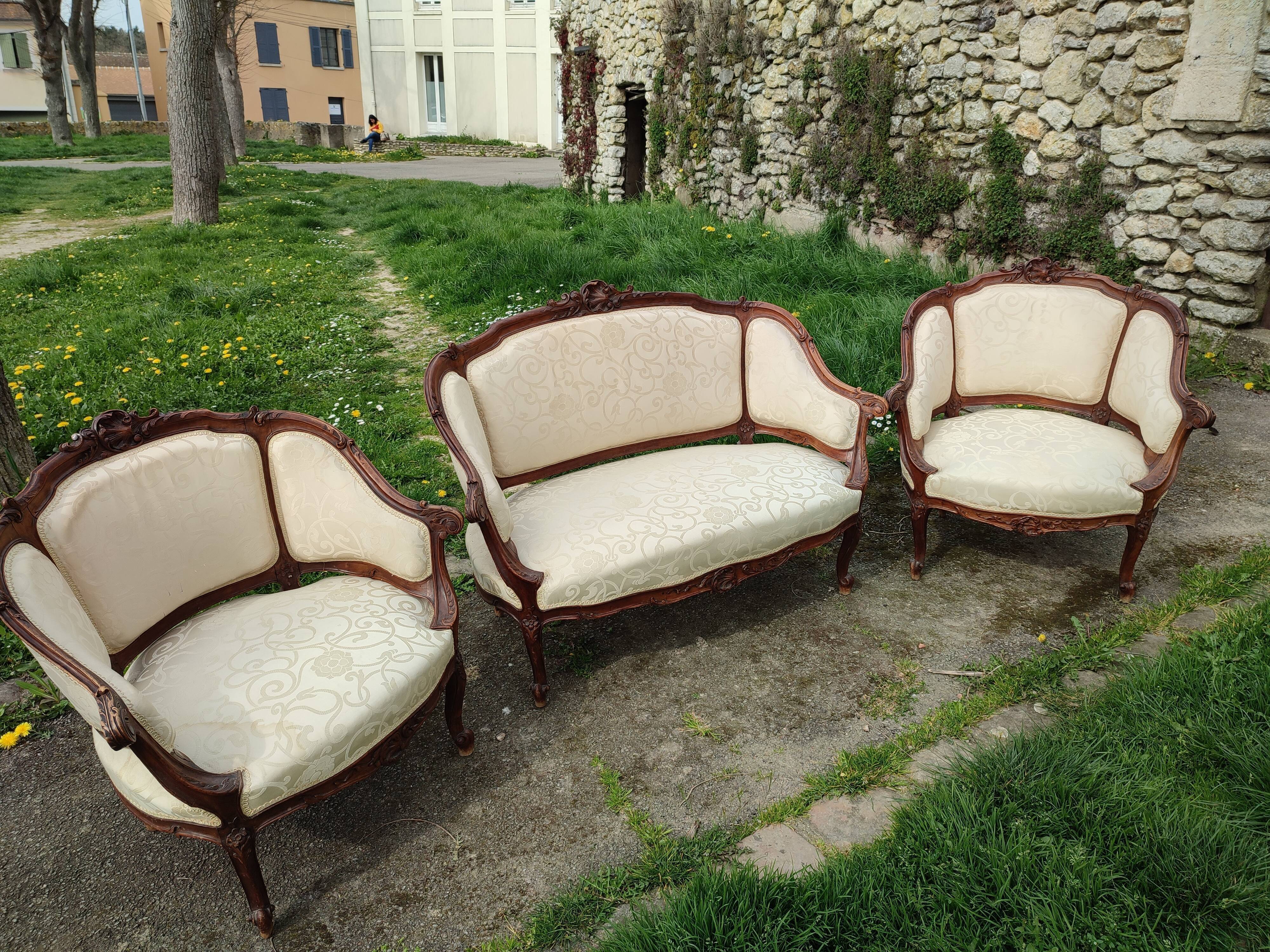 Louis XV rocaille style living room set