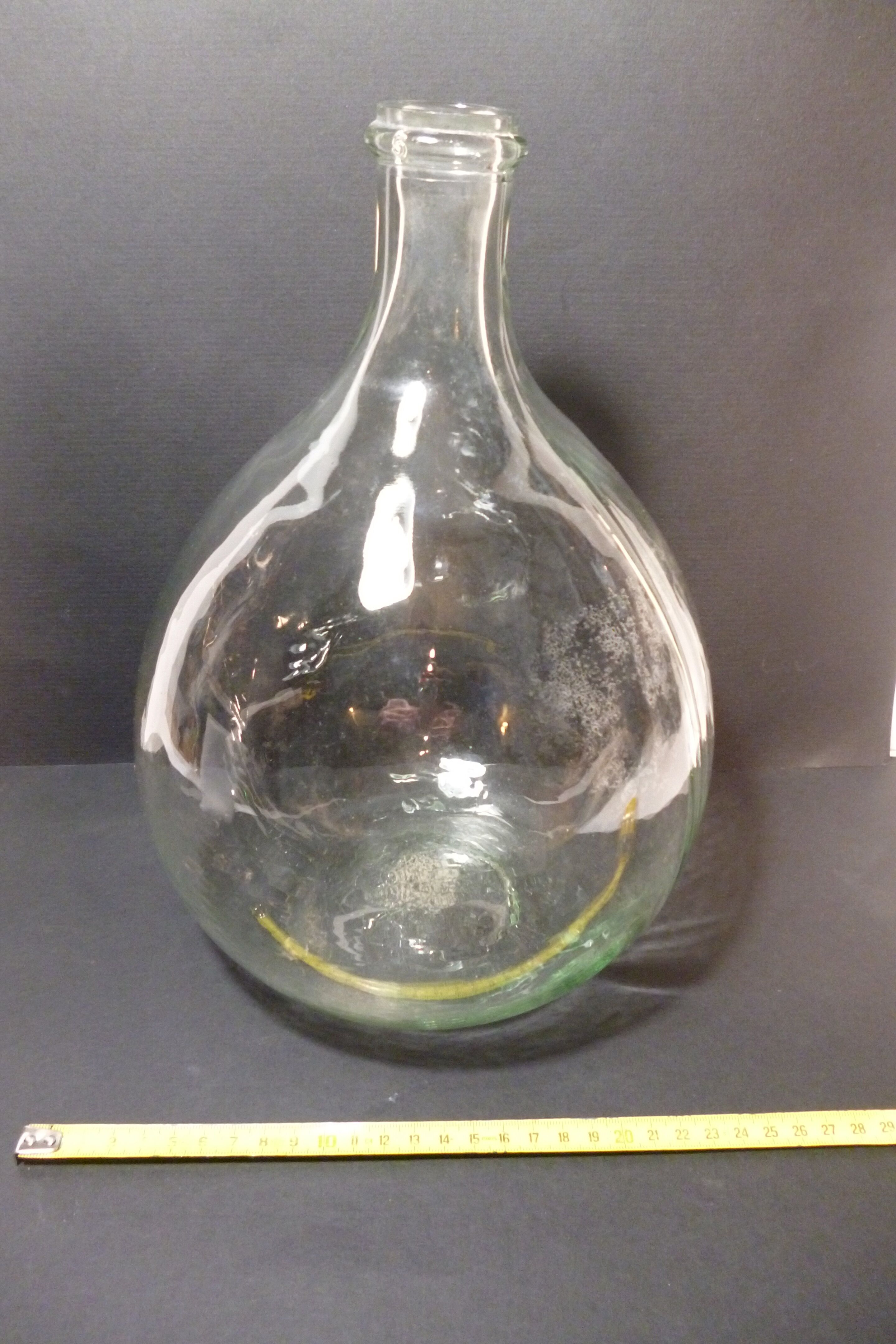 Demijohn 5 liters white glass