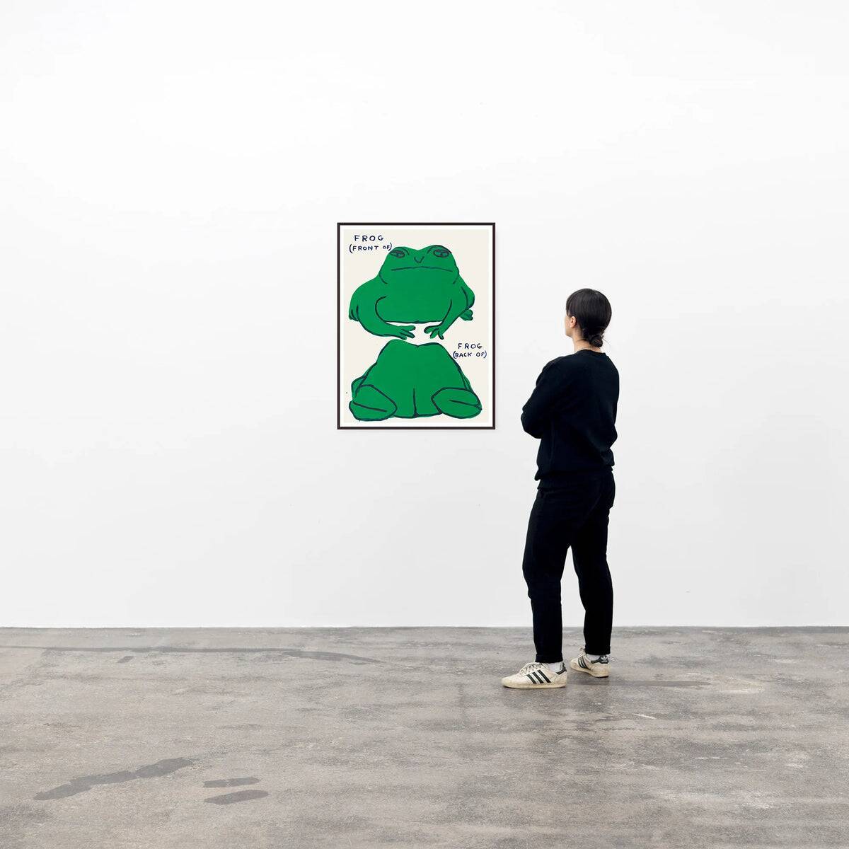 David Shrigley, Frog (front of), Frog (back of) Poster, 2021