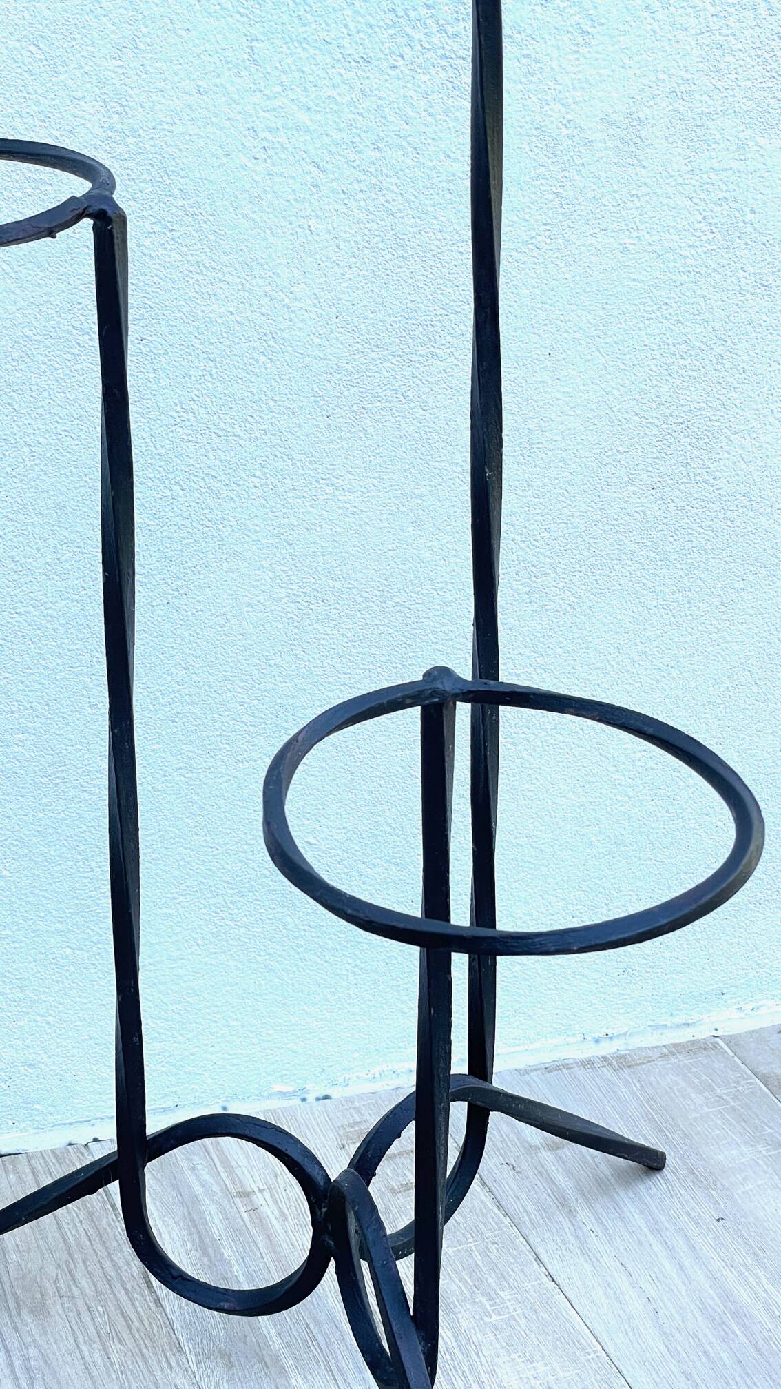 Vintage geometric steel plant holder