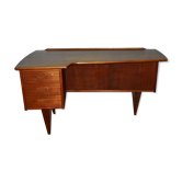 Bureau boomerang scandinave en teck de Peter Lovig Nielsen des années 60