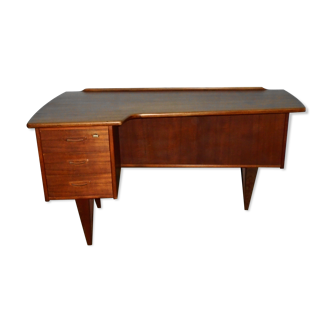Peter Lovig Nielsen's Scandinavian teak boomerang desk from the 60s