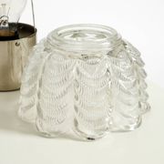 Two large, rare 1960s metal and glass table lamps by VEB Narva Leuchtenbau