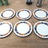 6 dessert plates Villeroy & Boch service Acapulco vintage 70