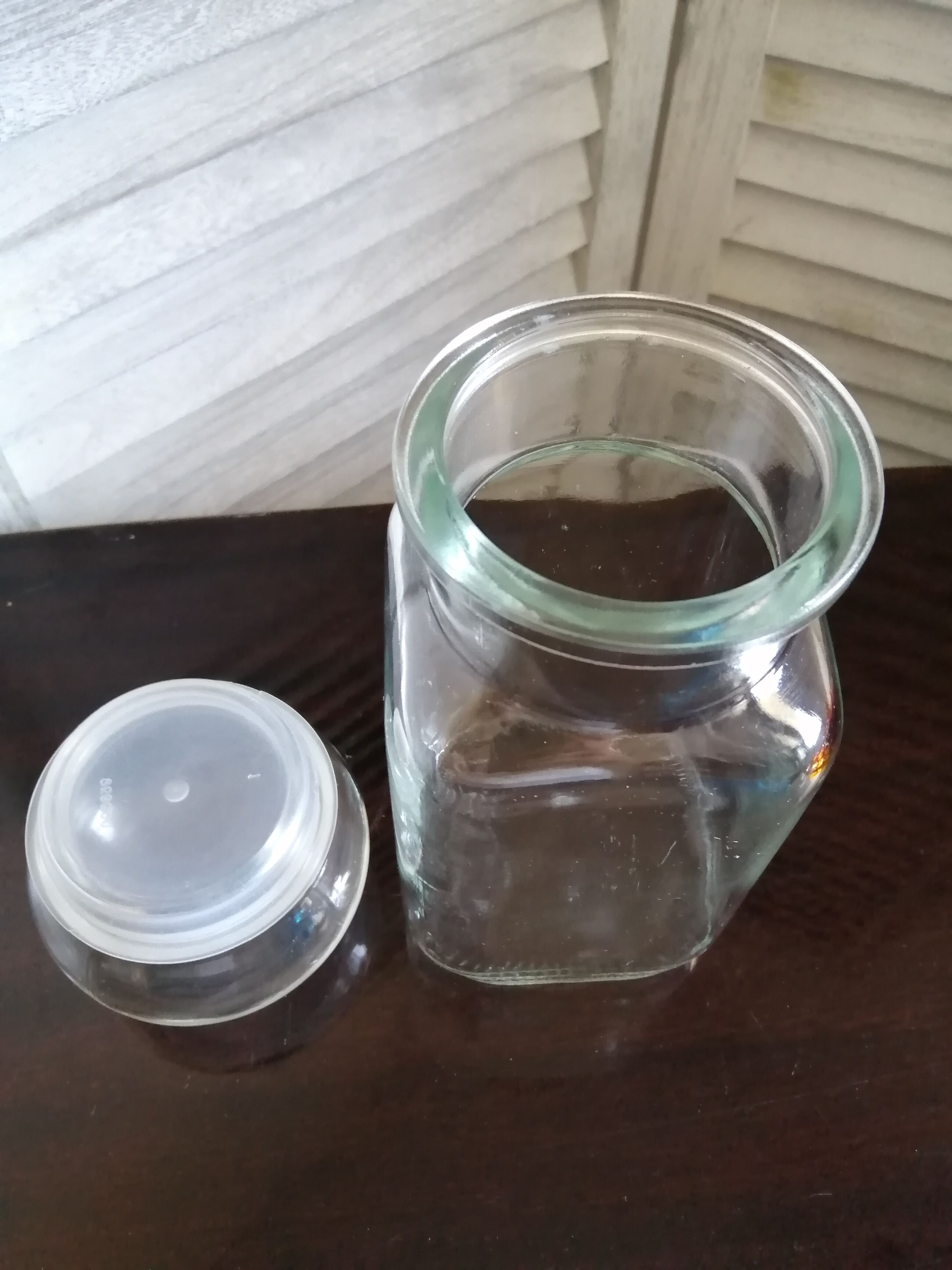 Apothecary style glass jar