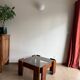 Square coffee table in solid wood and smoked glass – 70s