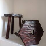 Set of 2 tripod stools