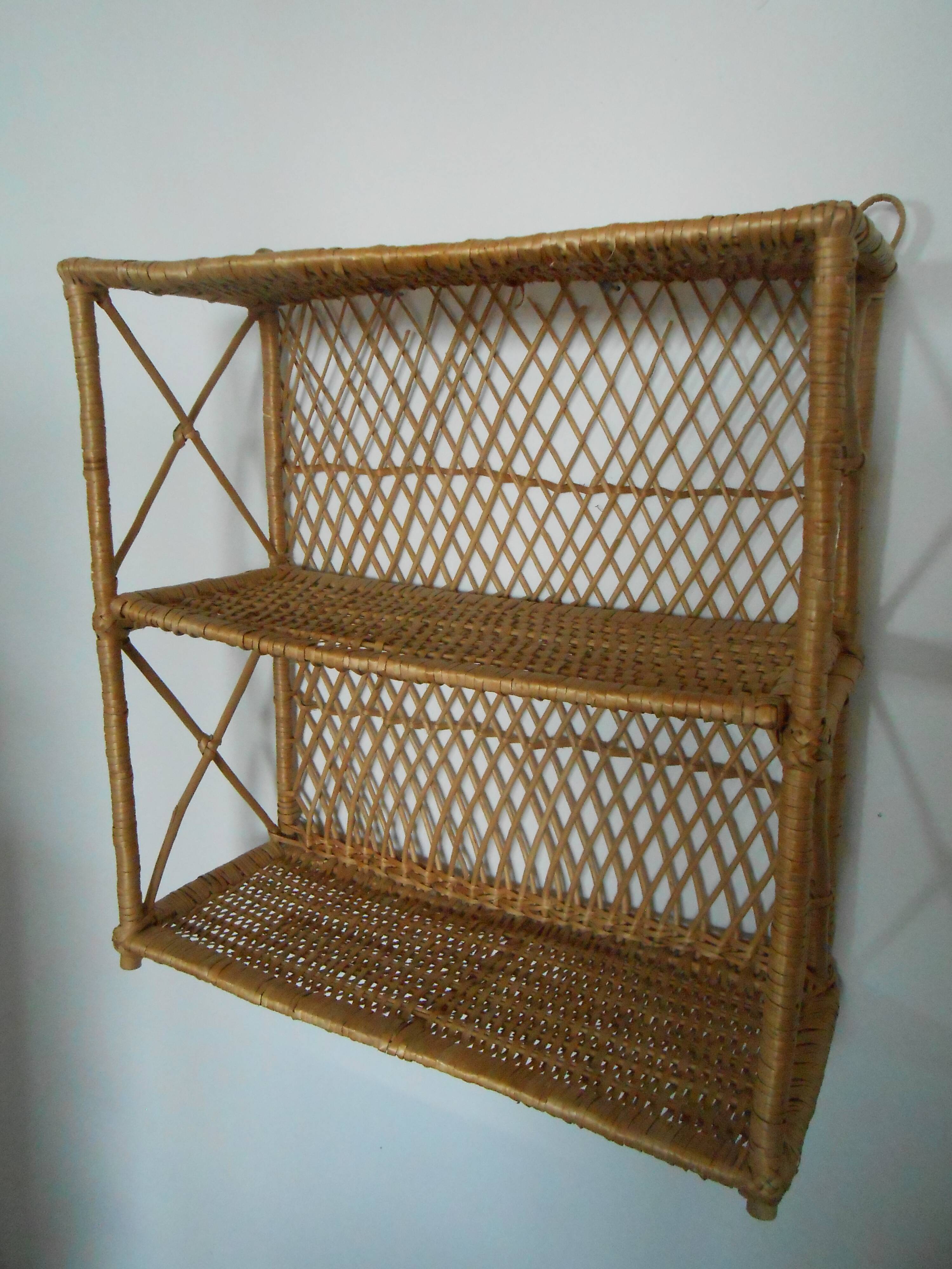 Rattan shelf
