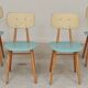 Lot de 4 chaises bois TON Bystrice ( Thonet ) bleu clair , lot 2