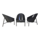 Ensemble de 3 chaises vintage Pratfall par Philippe Starck pour Driade, 1982
