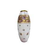 Very large limoges porcelain vase bernardaud white and iris gold