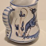 Moustier milk pot decorating blue birds