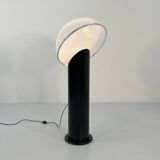 Black ciot floor lamp by ennio chiggio for lumenform, 1970