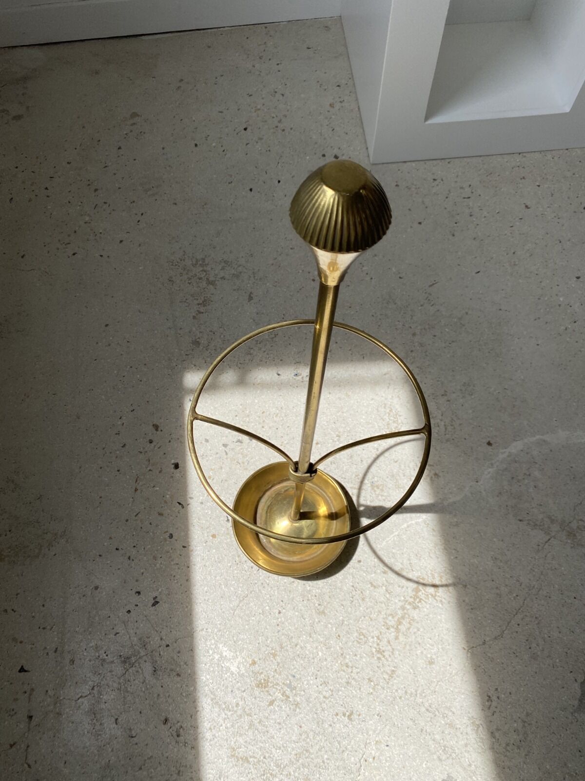 Vintage golden brass umbrella holder