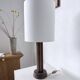 1940s Art Deco oak desk lamp