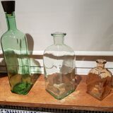 Light green glass apothecary bottle