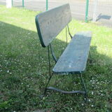 Wood and iron garden bench