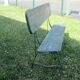 Wood and iron garden bench