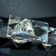 Swarovski candlestick in cut crystal signed sc swarovski design 1980