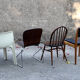 Series of 8 mismatched chairs