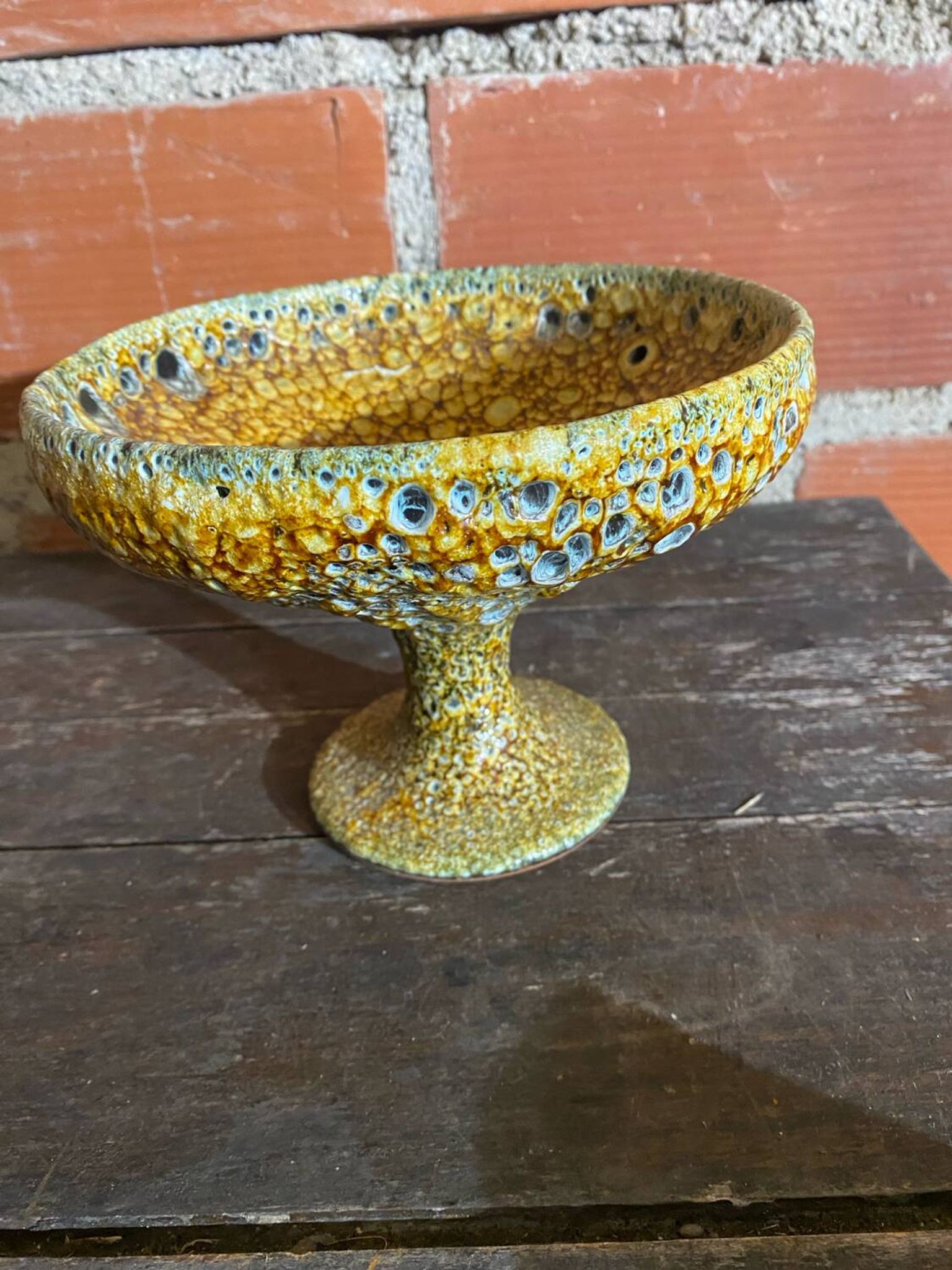 Fat Lava CHARLES CART Cyclope Honey Vintage Ceramic Bowl