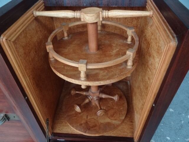 Bar service 1930 rosewood plate