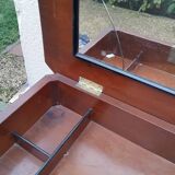 Travailleuse, coiffeuse en bois noirci et marqueterie, époque Napoléon III