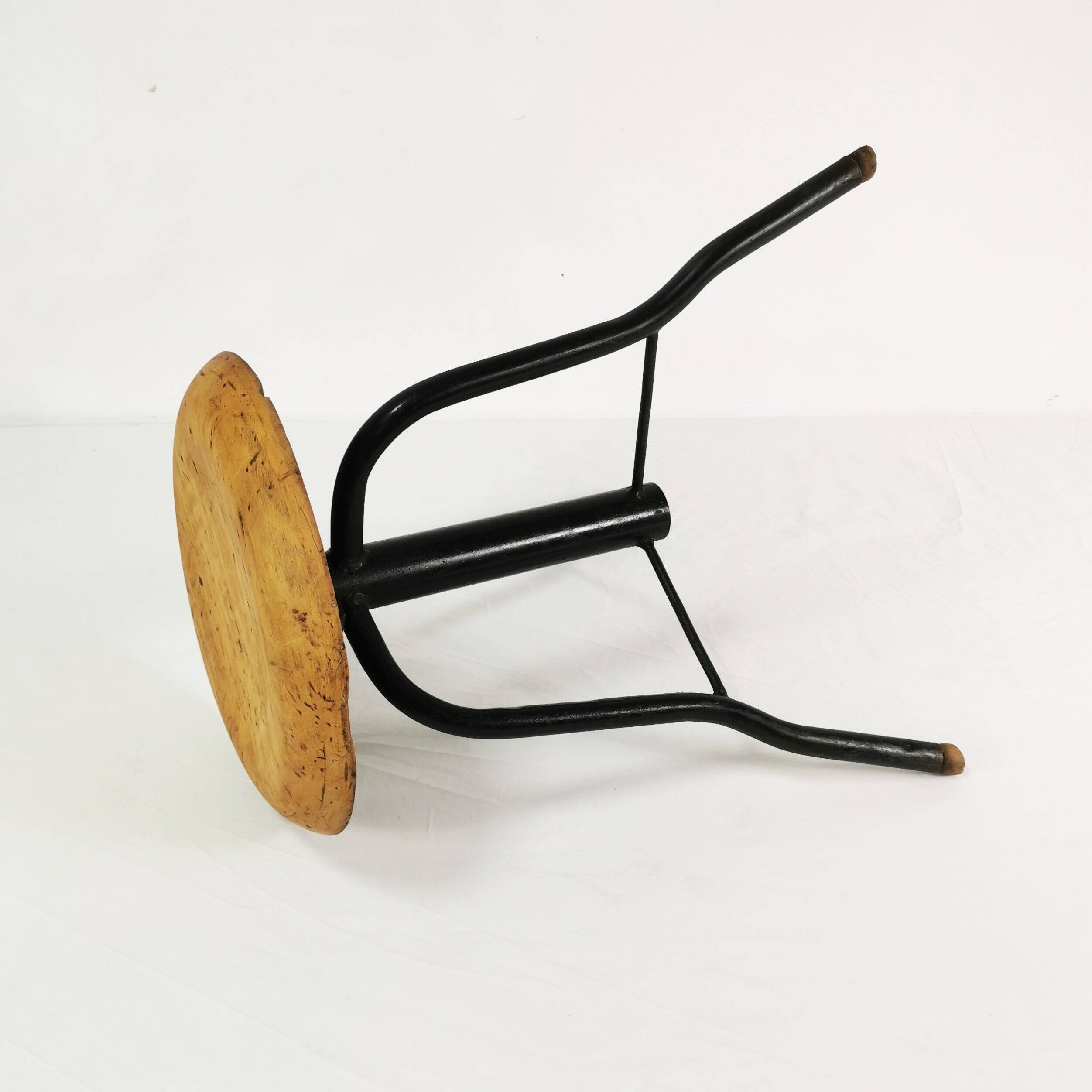 Bauhaus swivel stool, Czechoslovakia, 1960s