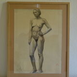 Charcoal drawing academician circa 1900